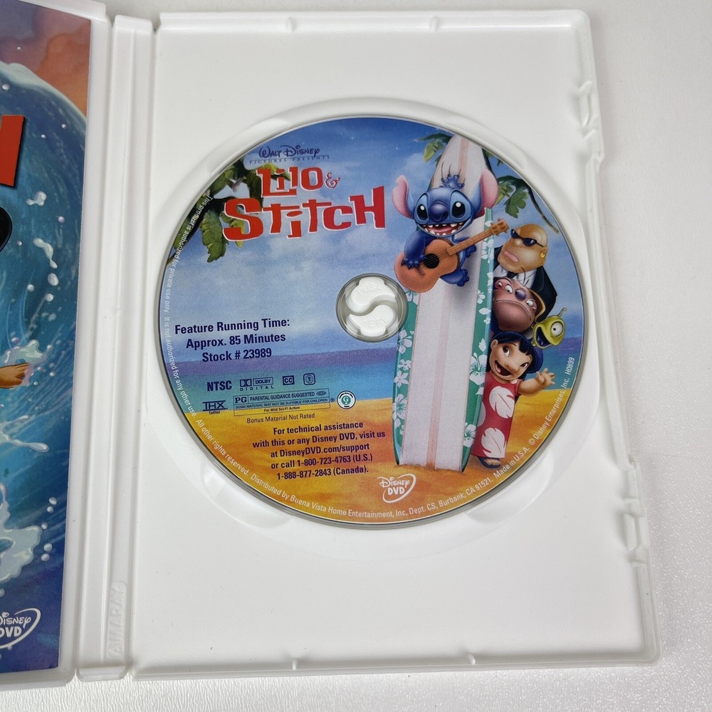 Walt Disney Lilo & Stitch DVD 2002 Animated Movie Hawaii Alien Family Ohana - Picture 3 of 9